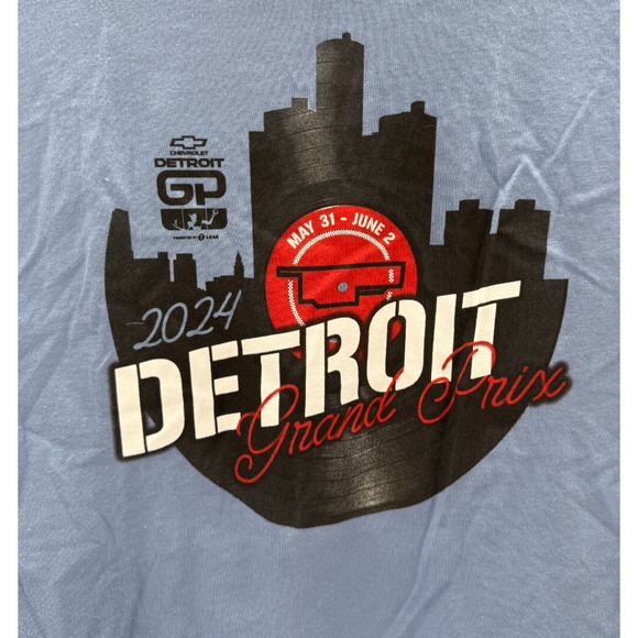 IndyCar Womens Tank Top Detroit Grand Prix Record 2024 Blue Size 2XL New - Picture 2 of 5